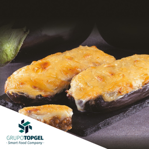 BERENJENA RELLENA CARNE Y QUESO TOPGEL