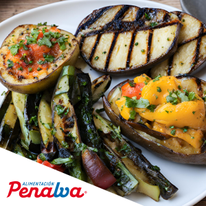 PARRILLADA VERDURA Y PATATA ASADA
